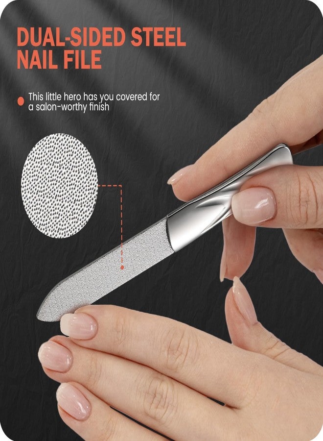 BEZOX Toe Nail Clipper for Thick Nails for Seniors, Nails Clipper Set for Comfort Nail Trimming, Precision Fingernail Clippers - Black - Image 5